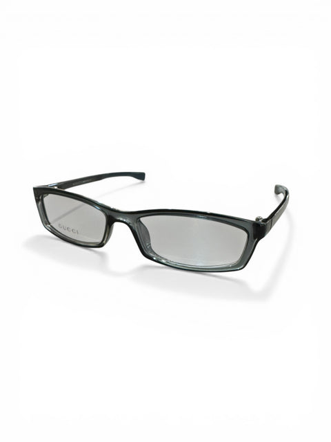 Gucci Grey/Blue Transparent Rectangular Glasses