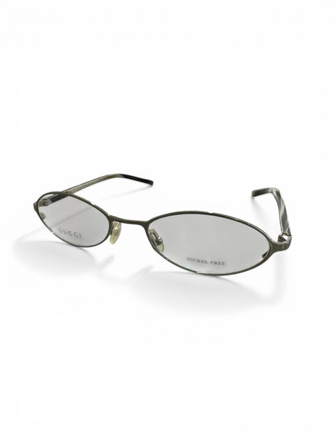 Gucci Oval Temples Print Bayonetta Glasses