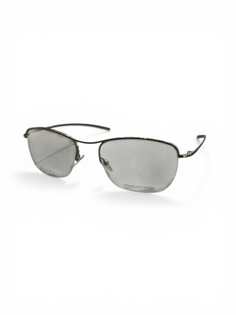 Gucci Silver Metal Oval Bayonettas Glasses