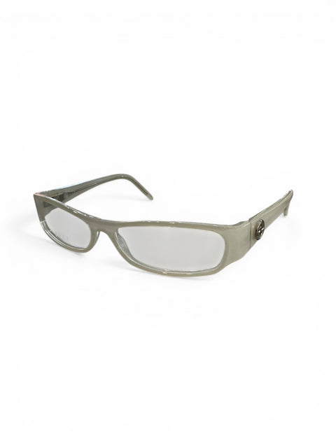 Gucci White GG Temple Bayonettas Glasses