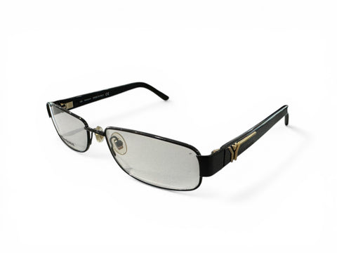YSL Black Gold Logo On Temples Glasses