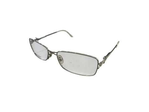 YSL Rectangular Metal YSL Logo Temples Glasses