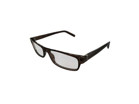 YSL Brown Transparent Rectangular Glasses