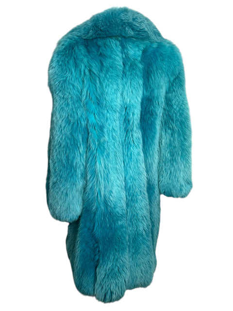 Vintage Bright Blue Fox Long Fur