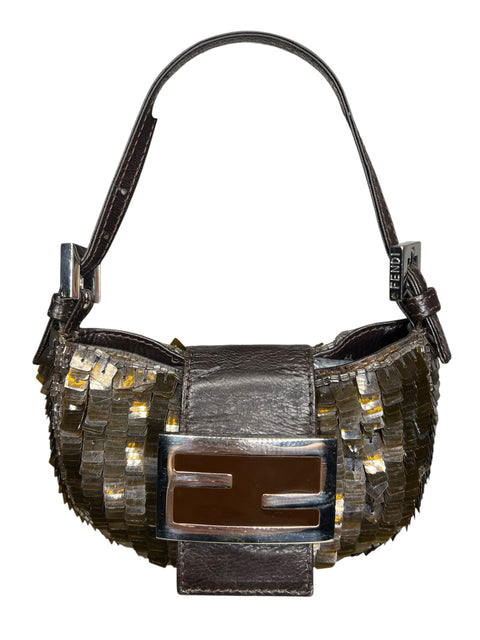Fendi Mini Baguette Brown Spangle