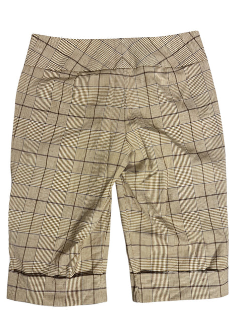 Dolce & Gabbana Beige Plaid Capri Pant