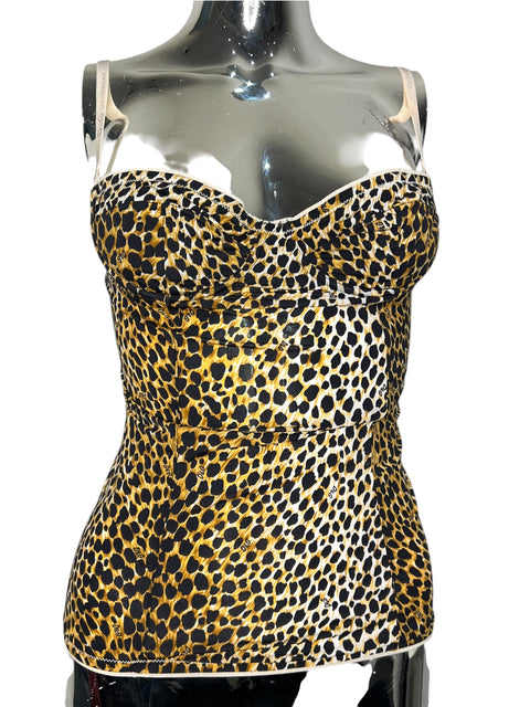 Dolce & Gabbana Leopard Mesh Corset
