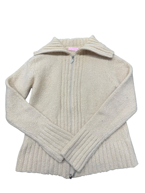 Green Yellow Beige Zip Pullover