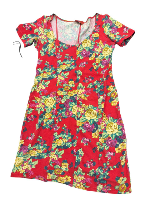 Kenzo Jungle Red Yellow Floral Print Dress