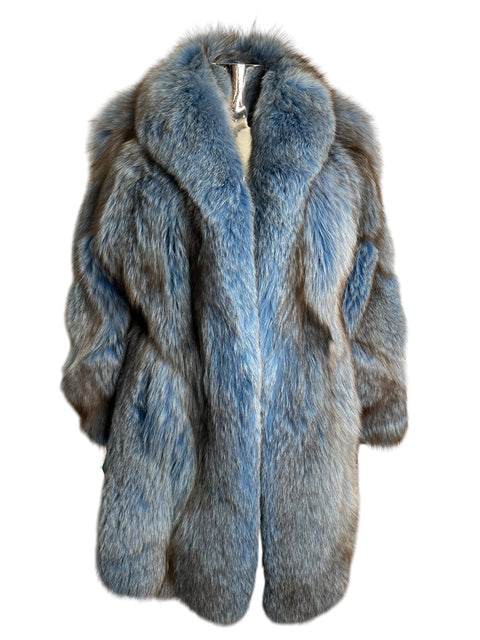 Vintage Light Blue Mid Fox Fur