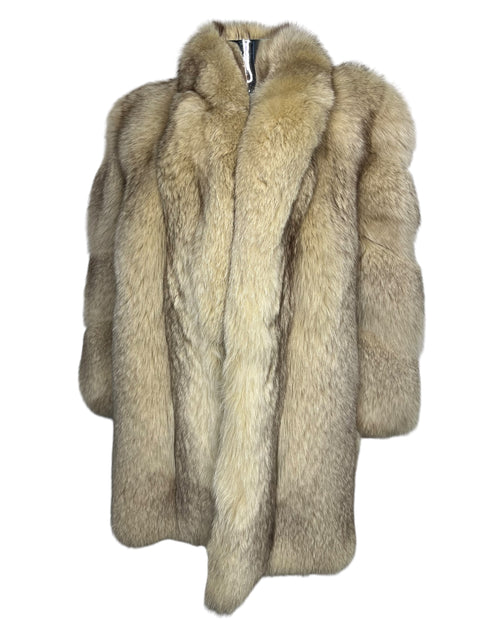 Vintage Dusty White Mid Fox Fur