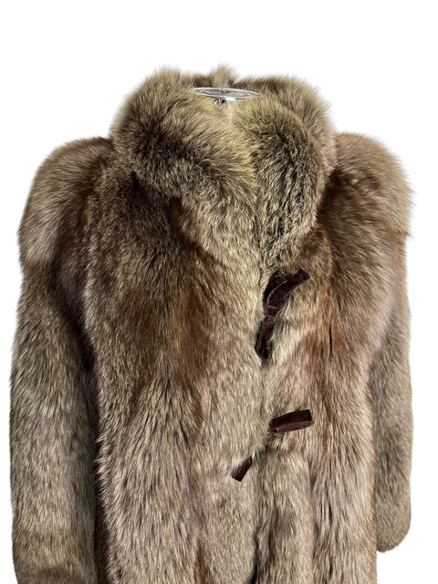 Vintage Dark Brown Bow Fox Fur