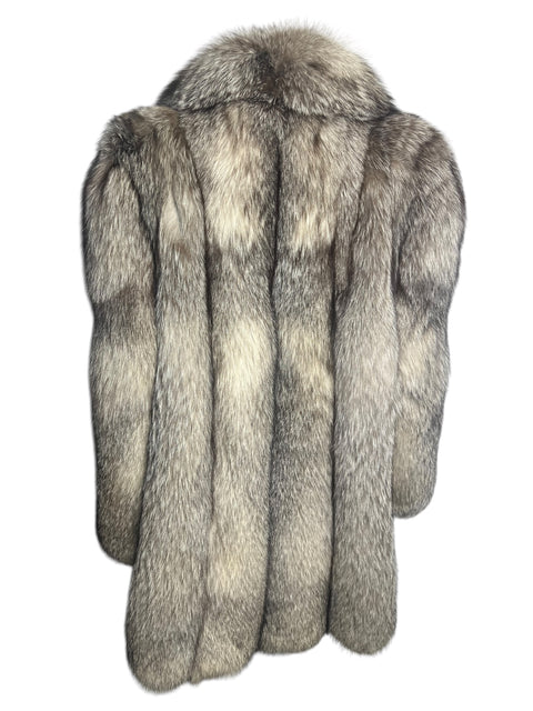 Vintage Grey Long Fox Fur