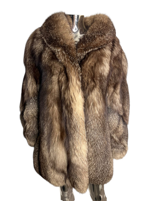 Vintage Brown Lighter Shades Mid Fox Fur