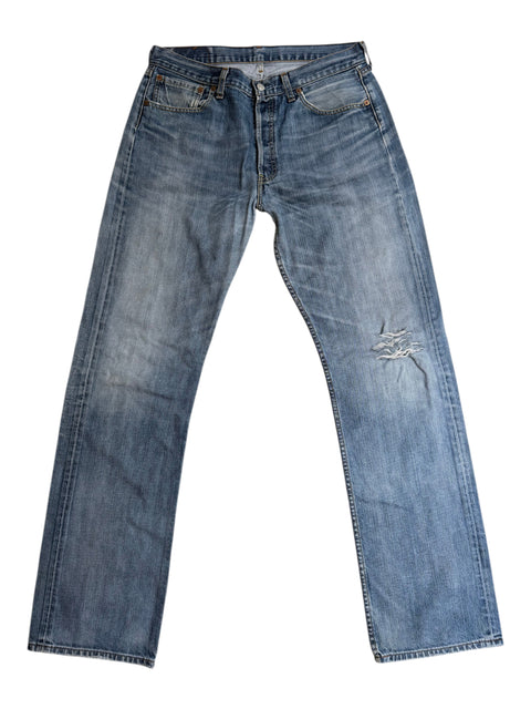 Levi Ripped Knee Jeans 501 W34 L36