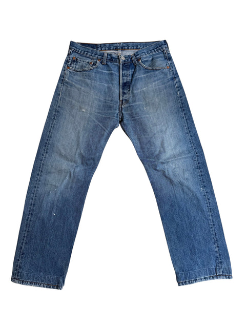 Levi Faded Blue Jeans 501 W33