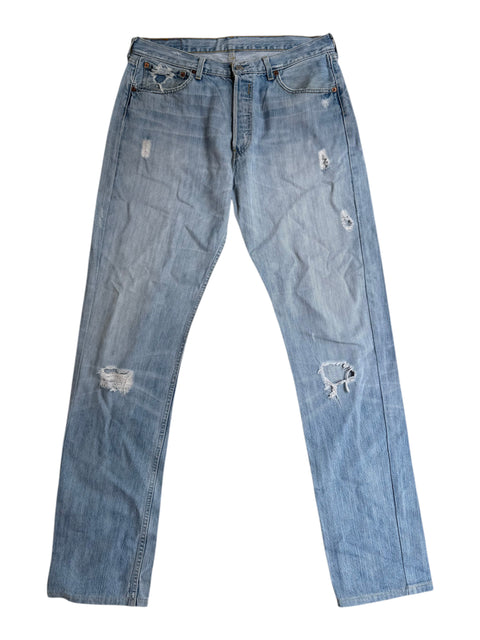 Levi Light Washed Out Distressed Jeans