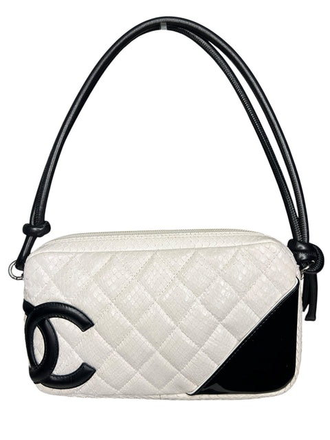 Chanel Cambon Line White Python Bag