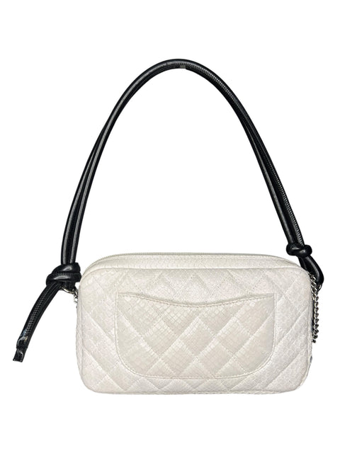 Chanel Cambon Line White Python Bag