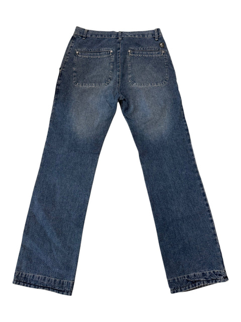 E NYC Mom Jeans Faded Blue