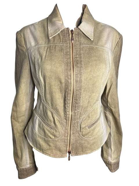 Roberto Cavalli Light Yellow Denim Jacket