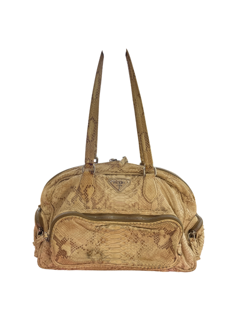 Prada Beige Python Leather Bag