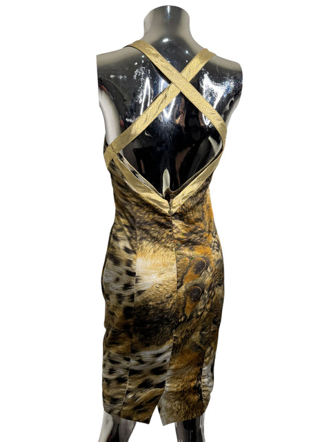 Just Cavalli Animal Print Backless Dress