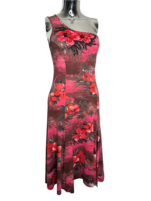 Blumarine Red Floral Print Dress