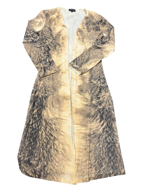 Roberto Cavalli Beige Print Knit Long Cardigan