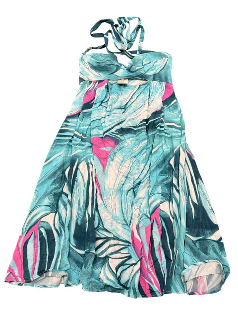 Versace Blue Pink Bustier Dress