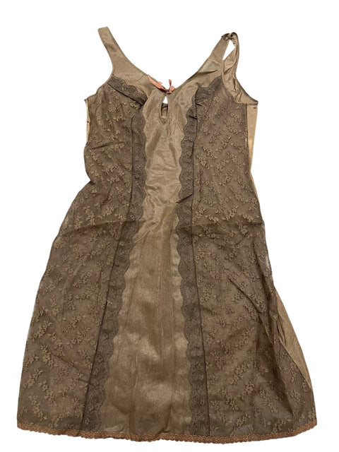Vintage Brown Transparent Lace Nightgown