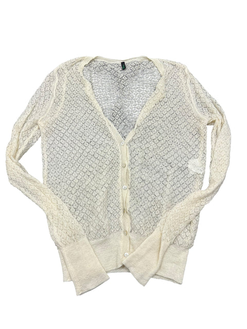 Vintage Ecru Knit Transparent Cardigan