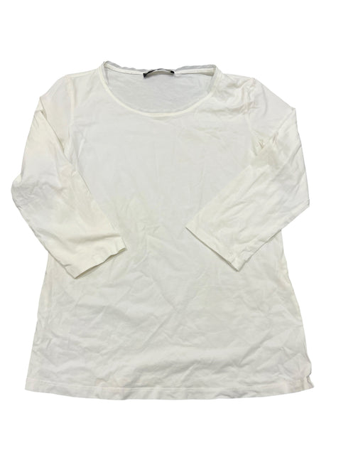 Max Mara White Simple Mid Sleeve Top