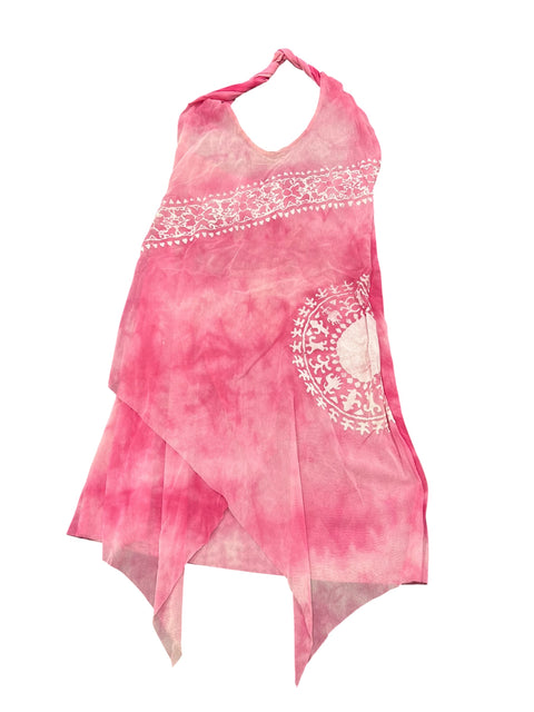 Vintage Pink Tribal Mesh Dress