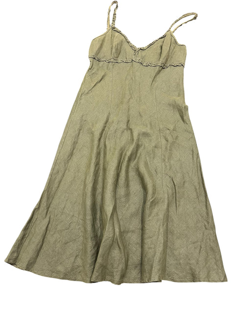 Habana Khaki Linen Long Dress