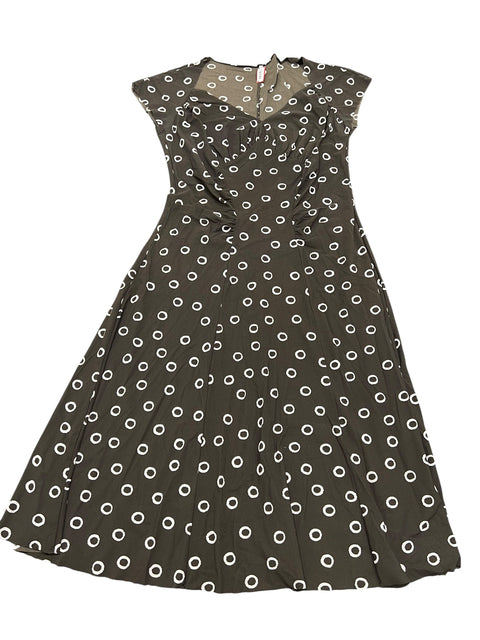 Max&Co Khaki White Circle Dress