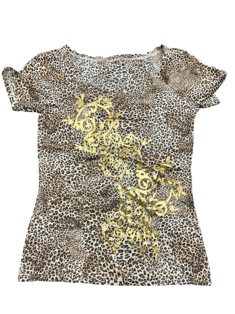 Playboy Leopard Gold Print T-Shirt