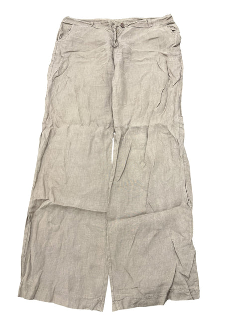 Vintage Khaki Linen Fluid Pant