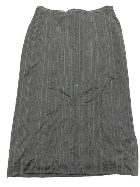 Max Mara Black Pleats Mid Skirt