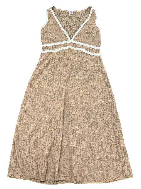 Vintage Nude Full Lace Dress