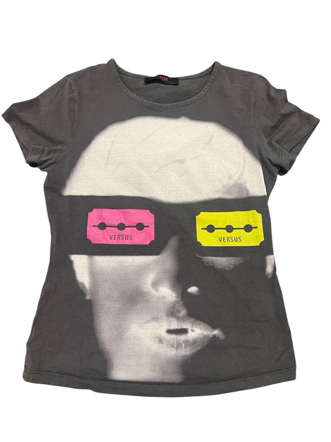 Versus Grey Men Print T-Shirt