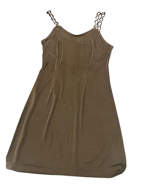 Sax Brown Special Straps Dress