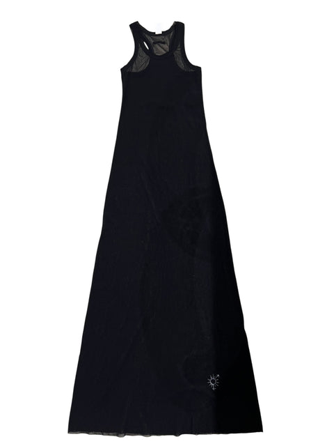 JPG Black Mesh Transparent Long Dress