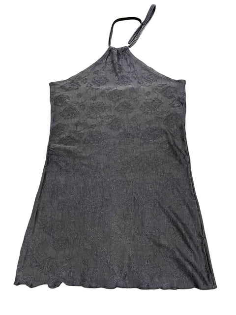Vintage Black Roses Neck Top