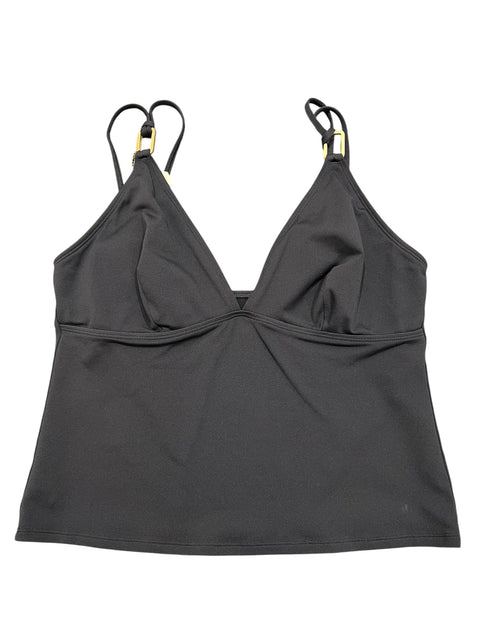 Vintage Black Gold Strapes Detail Top