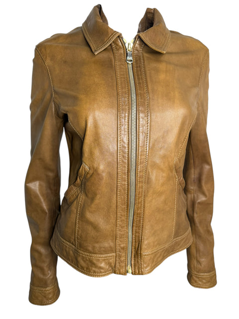 Dolce & Gabbana Brown Leather Jacket