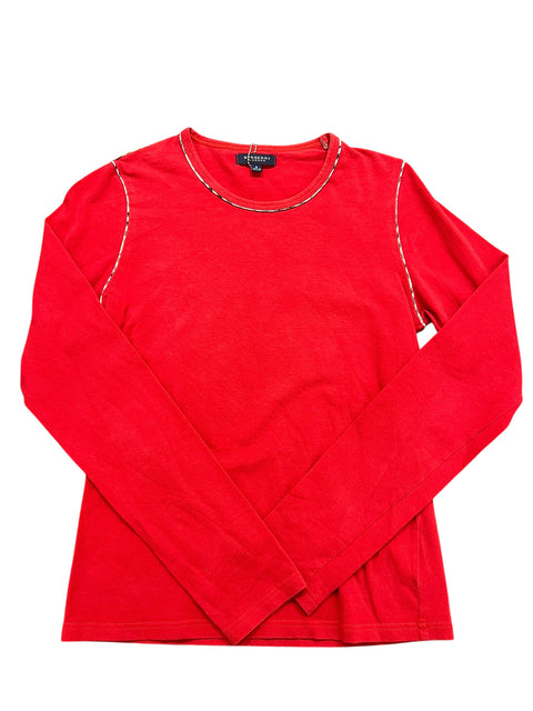 Burberry Red Tartan Details Long Sleeve