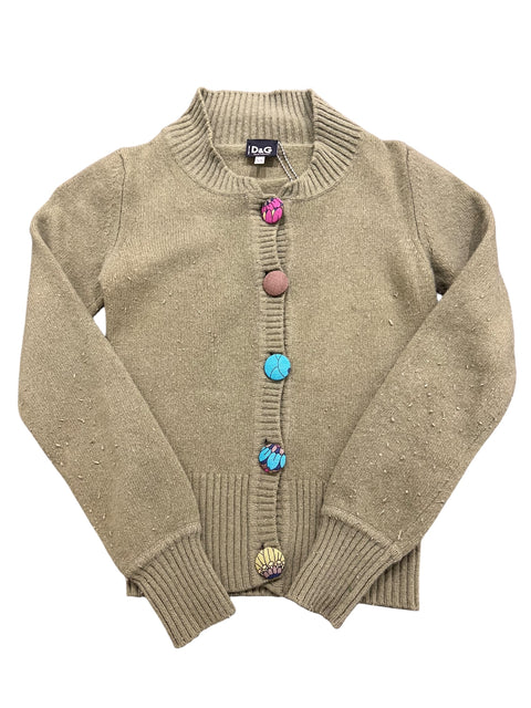 Dolce & Gabbana Khaki Colored Buttons Cardigan