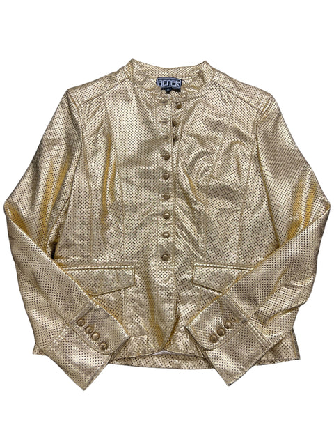 Berek Gold Perforated Leather Jacket