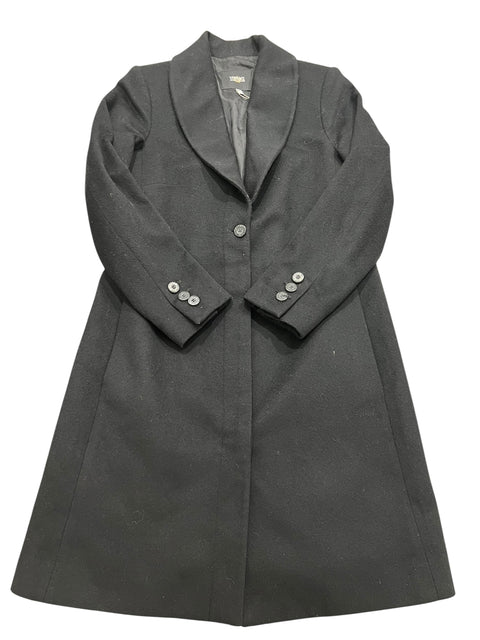 Versace Black Wool Long Coat